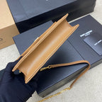 Saint Laurent Shoulder Bag Bege Camel Ferragens  Douradas