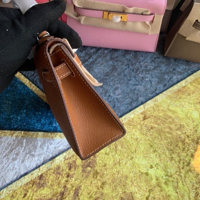 Bolsa Kelly Sellier Mini II Brique (tamanho 20) .
