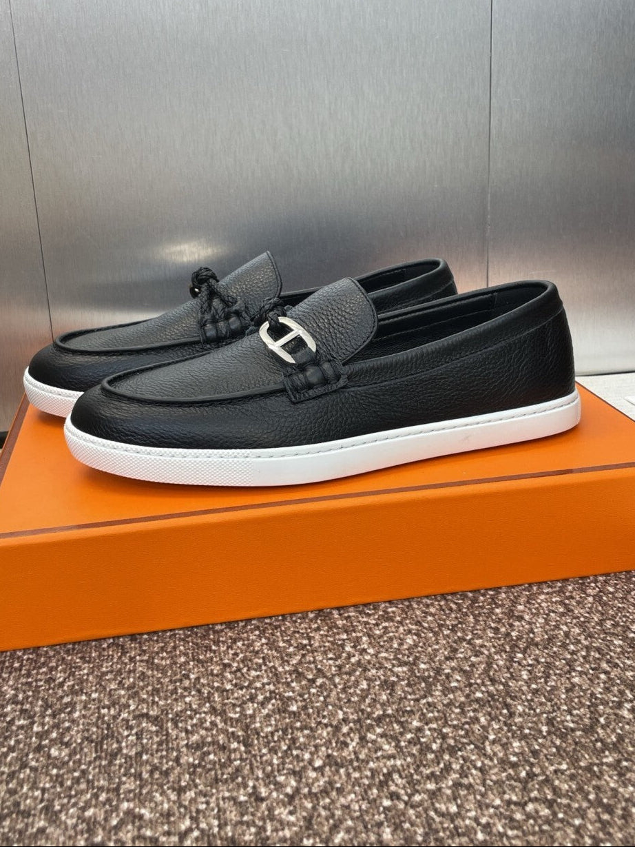 HERMES LOAFER Couro black