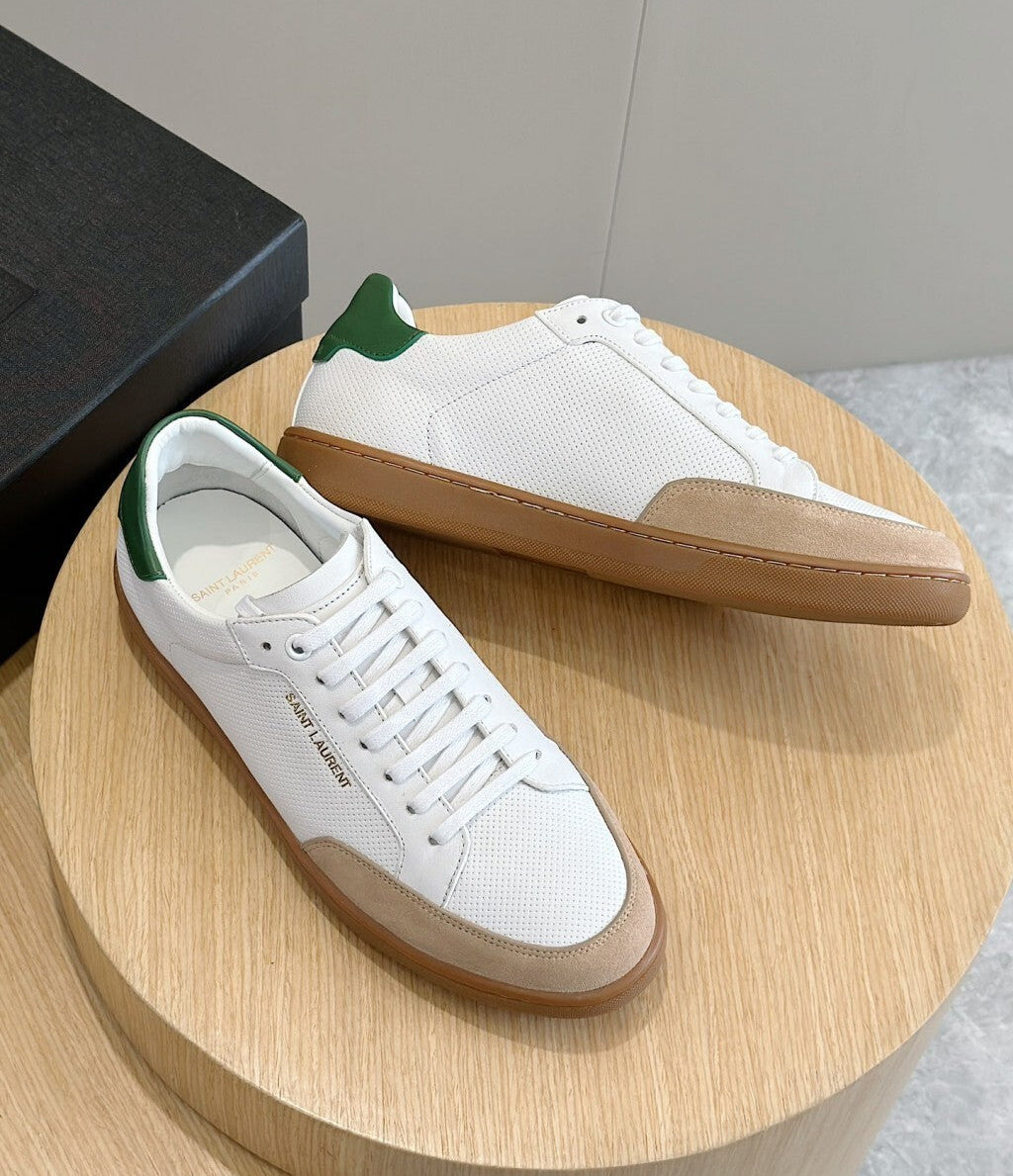 TÊNIS YVES SAINT LAURENT MESH AND LEATHER SNEAKERS LACE-UP