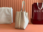 Gucci GG Emblem Tote Bag Off-White