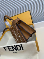 Fendi Peekaboo ISeeU FF Interlace Marrom
