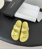 CHANEL Quilted Dad Sandal  Yellow.
