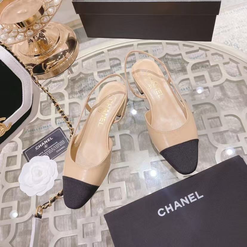 Sapatilha Chanel  Slingback Bicolor