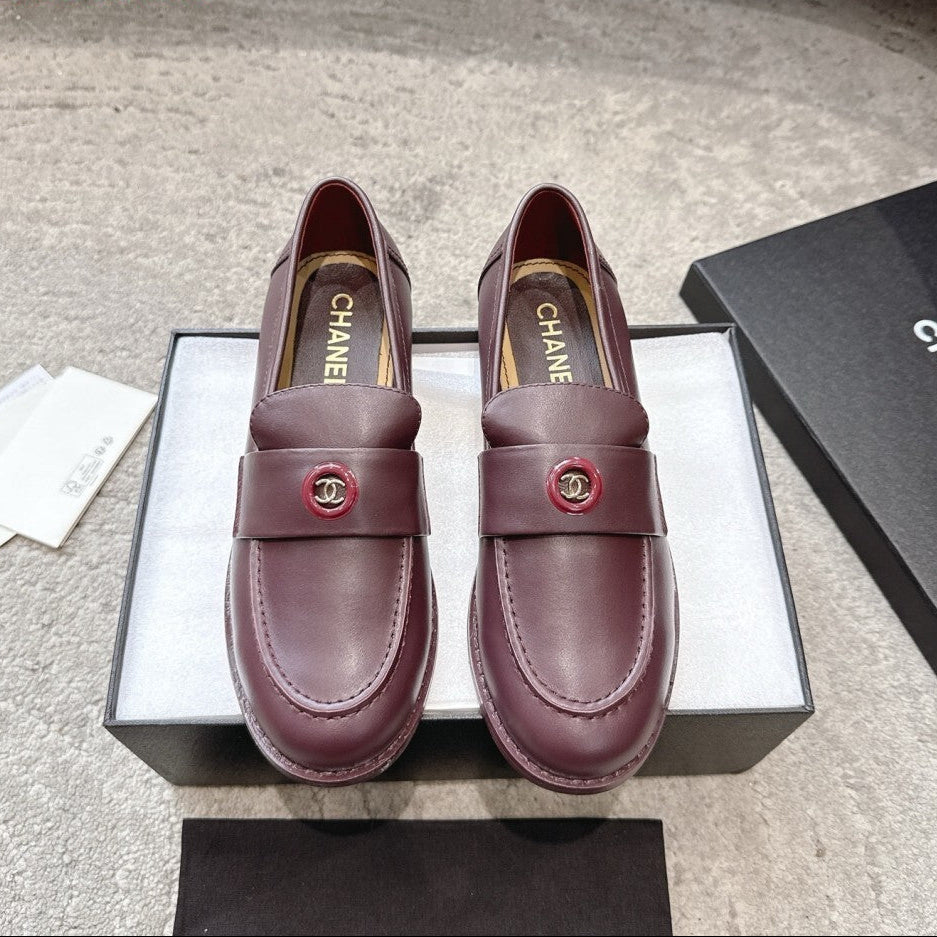 Chanel Timeless Patent Loafer red