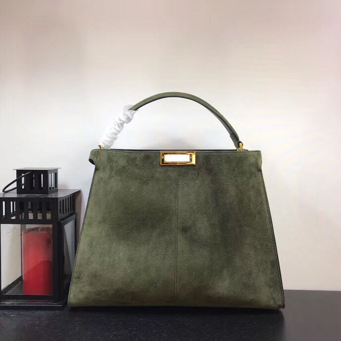 Fendi Peekaboo X-Lite Camurça Green