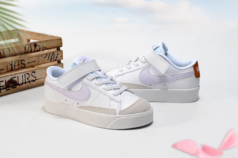 Nike Blazer Low '77 PS White Echo purple Magic Ember Infantil