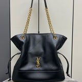 Saint Laurent Shopping Jamie 4.3 Quilted Bag Black Ferragens Douradas