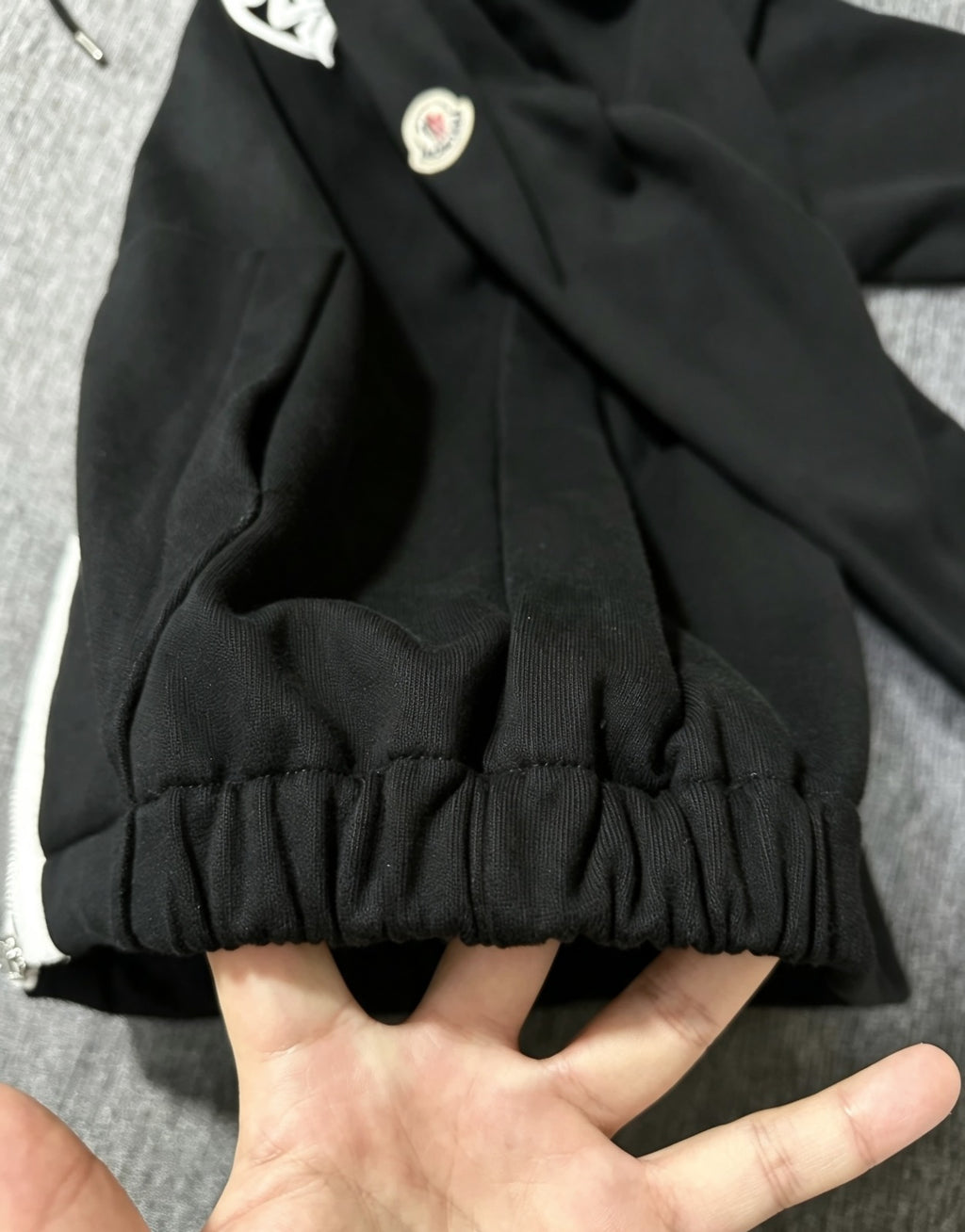Moncler Logo-Embroidered Zip-Up Hoodie