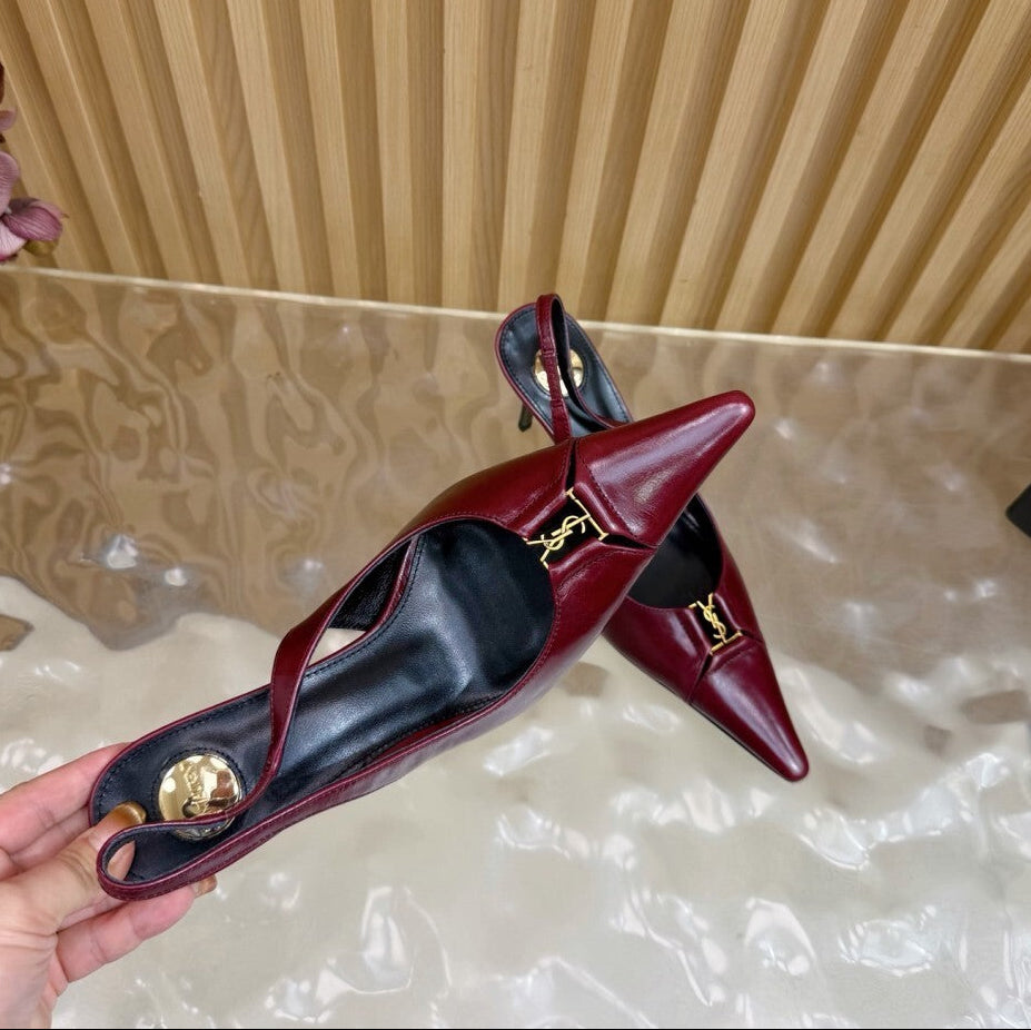 Scarpin Babylone Breteuil Saint Laurent  Wine