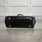 Coach Asher Shoulder Bag Shiny Crinkle Leather Black