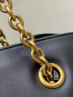 Saint Laurent Jamie 4.3 Shopping Tote Black Gold With Pouch