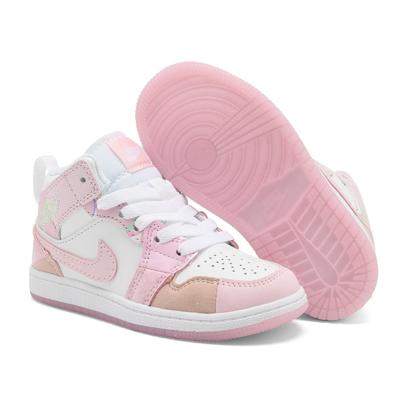 Air Jordan 1 Mid SE light pink infantil