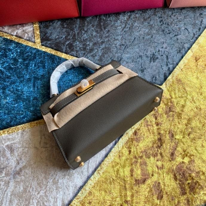 Bolsa Kelly Sellier Mini II Gris Meyer (tamanho 20) .