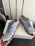 Maison Margiela Replica Low "Hand Painted Navy Canvas/Denim