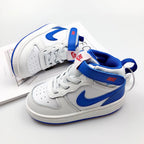 Nike Court Borough Mid 2 Infantil Branco Azul