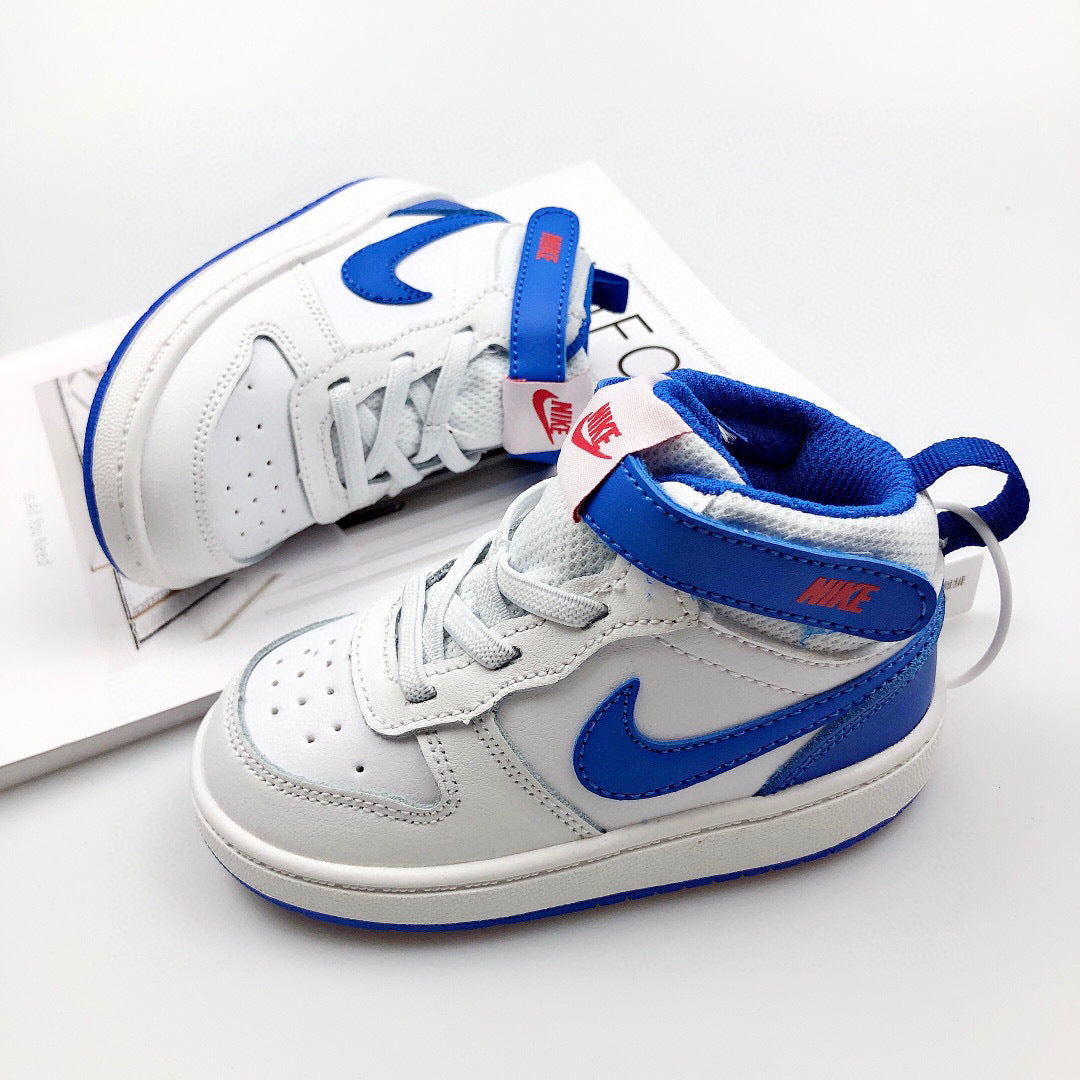 Nike Court Borough Mid 2 Infantil Branco Azul