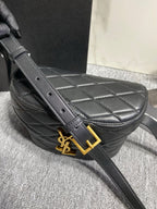Saint Laurent JUNE Micro Box In Lambskin Black Ferragens Douradas