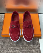 Hermes Loafer Wine red