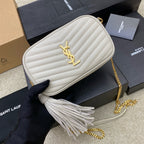 Saint Laurent Lou Camera Bag Off White Ferragens Douradas
