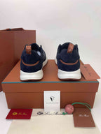 Loro Piana Modular Walk Sneaker Navy Blue .