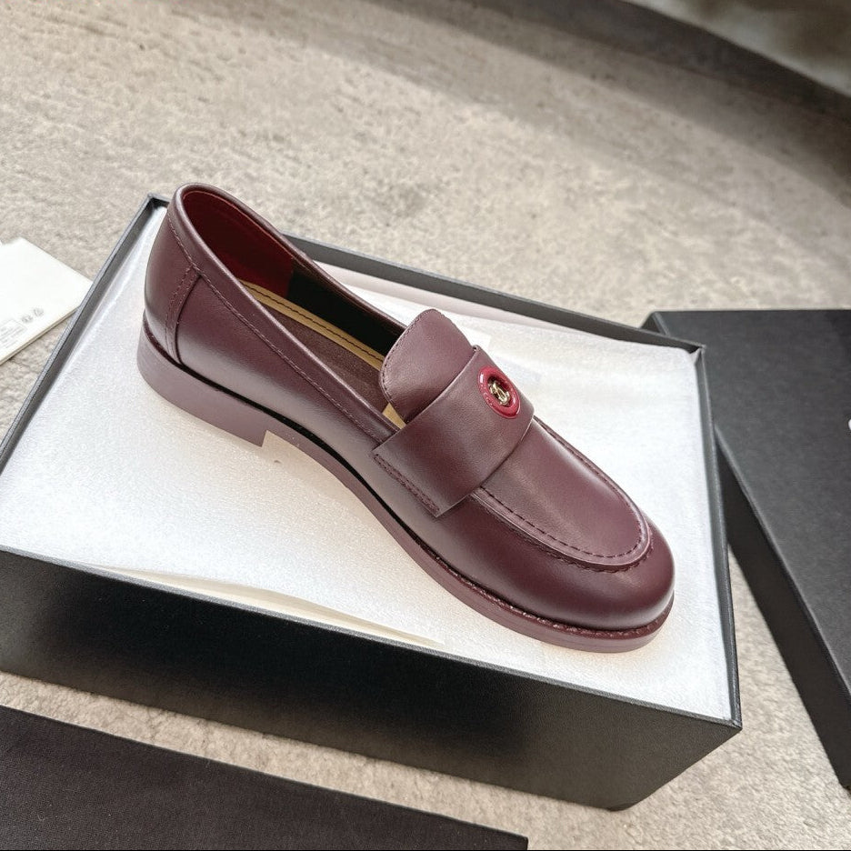 Chanel Timeless Patent Loafer red