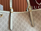 Gucci GG Emblem Tote Bag Off-White