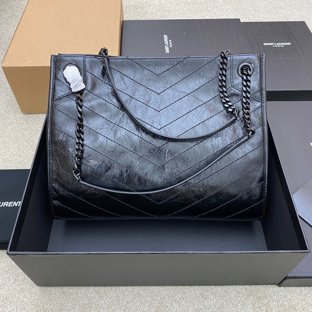 Saint Laurent Niki Shopping Bag All Black