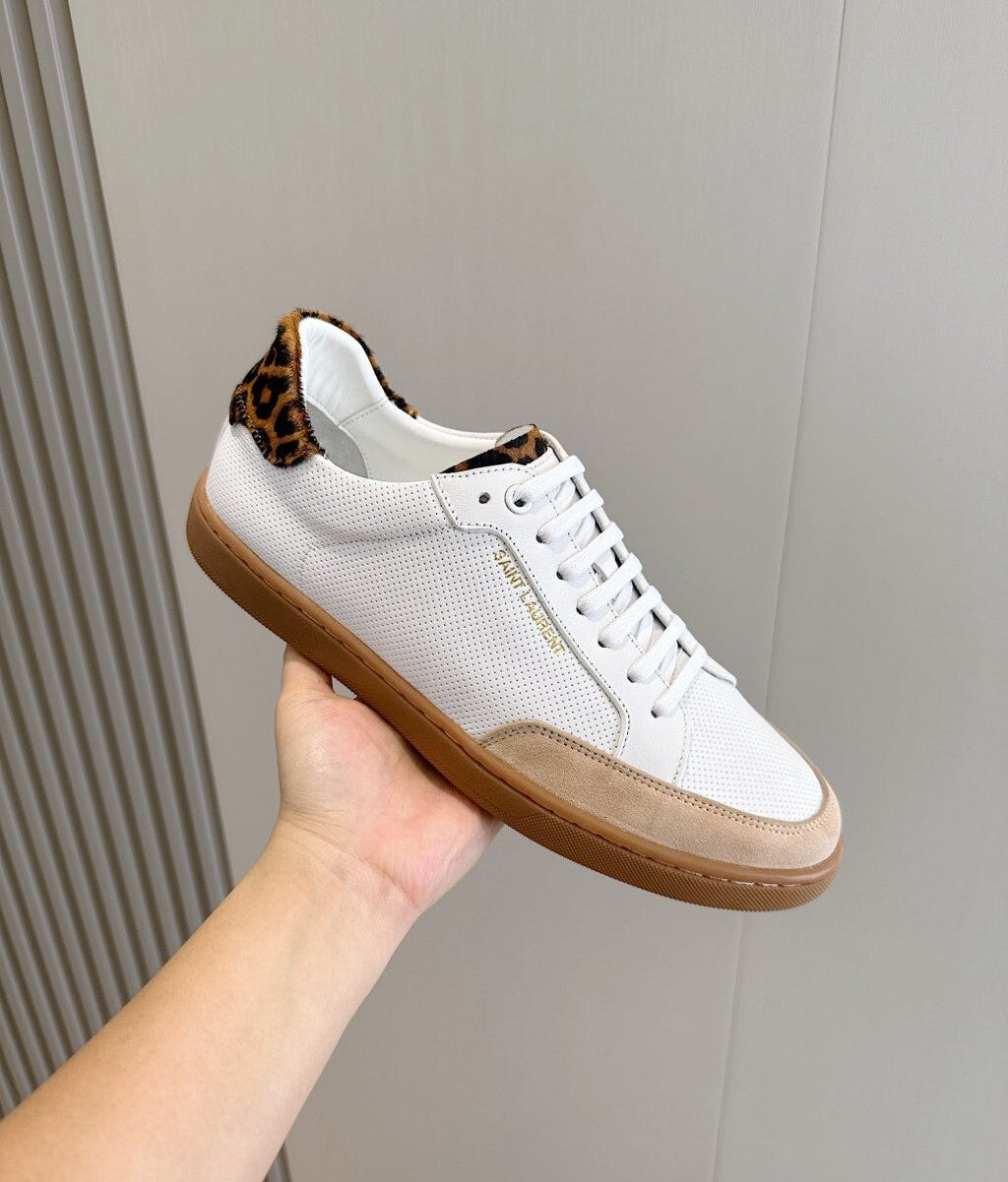 TÊNIS YVES SAINT LAURENT MESH AND LEATHER SNEAKERS LACE-UP