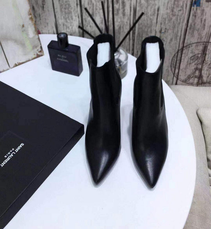 bota de cano curto Saint Laurent black