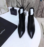 bota de cano curto Saint Laurent black