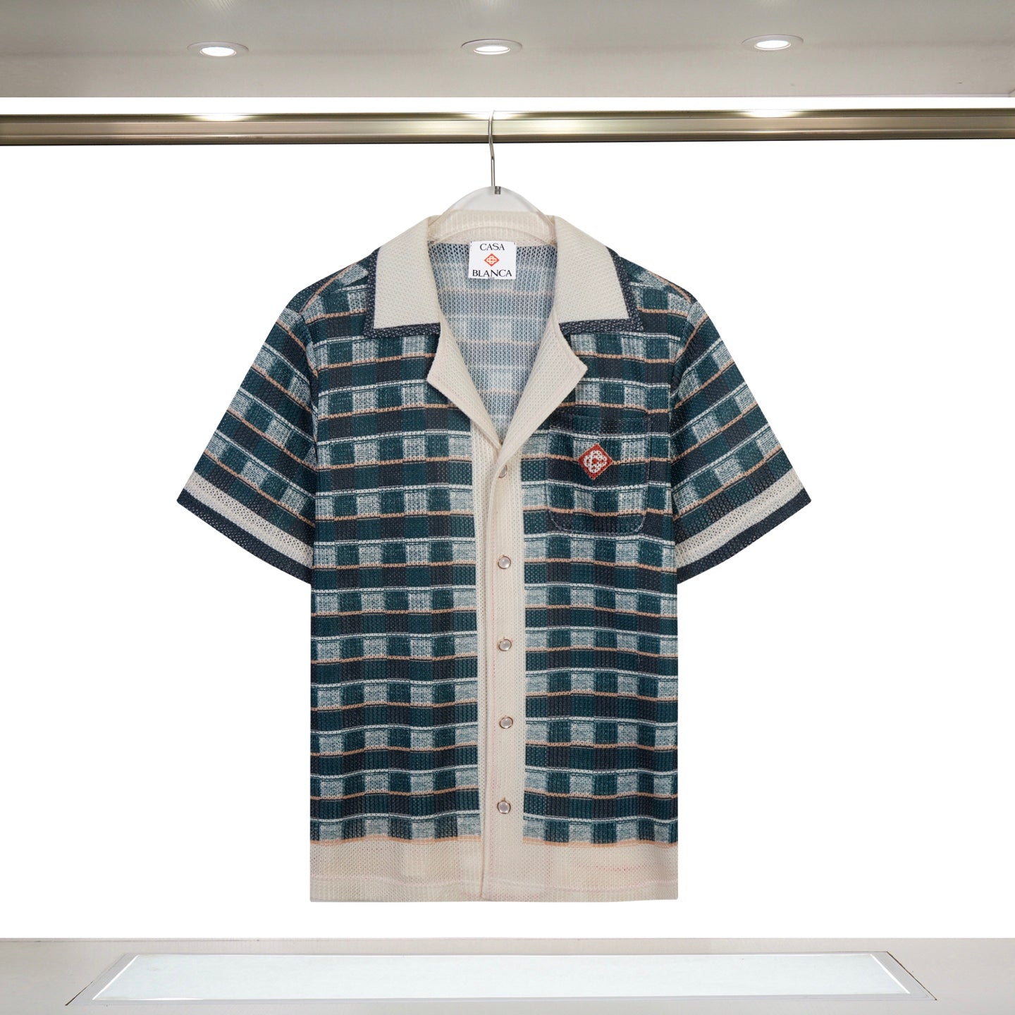 Casablanca Green Crochet Mosaic Knit Co-ord