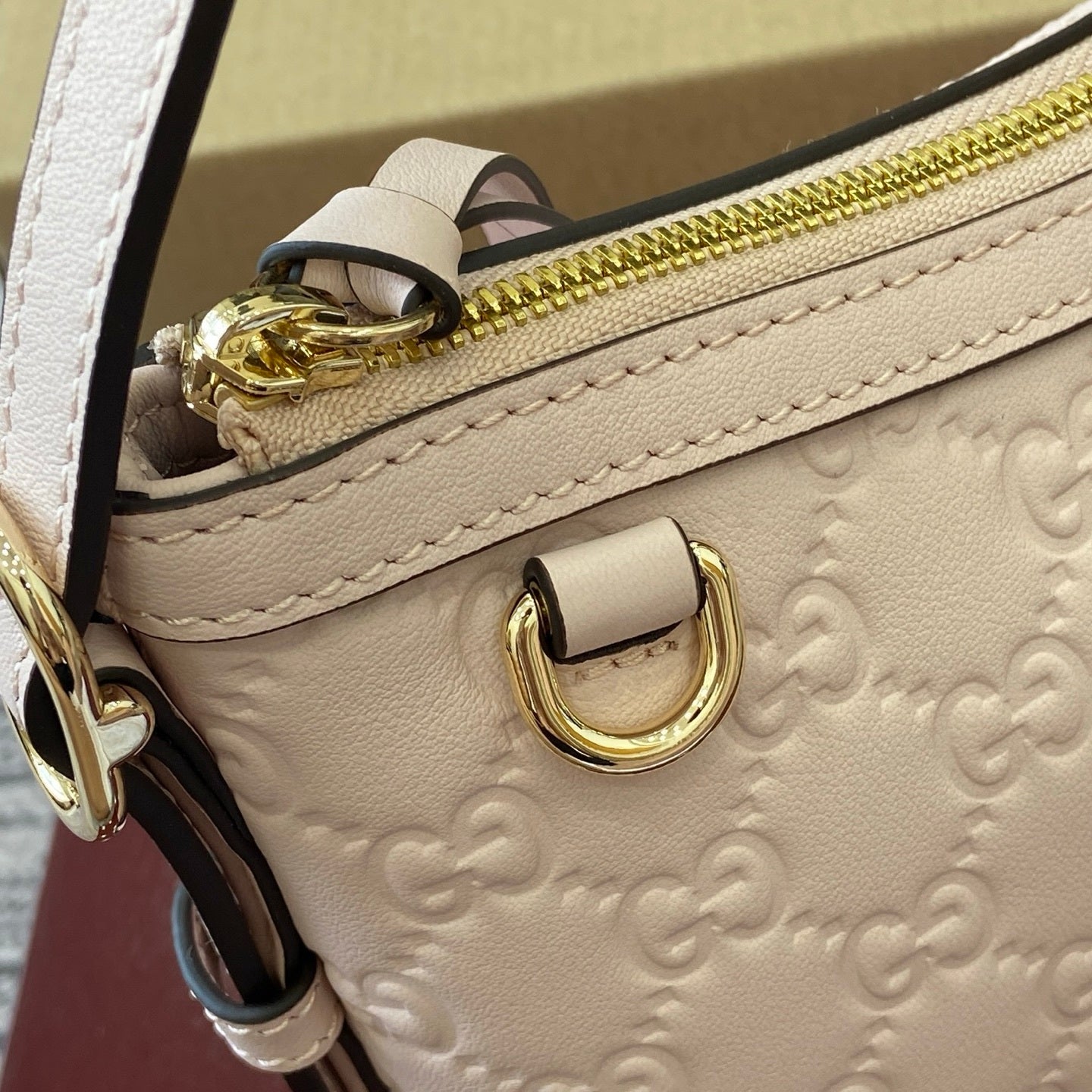 Gucci GG Emblem Small Shoulder Bag Off-White