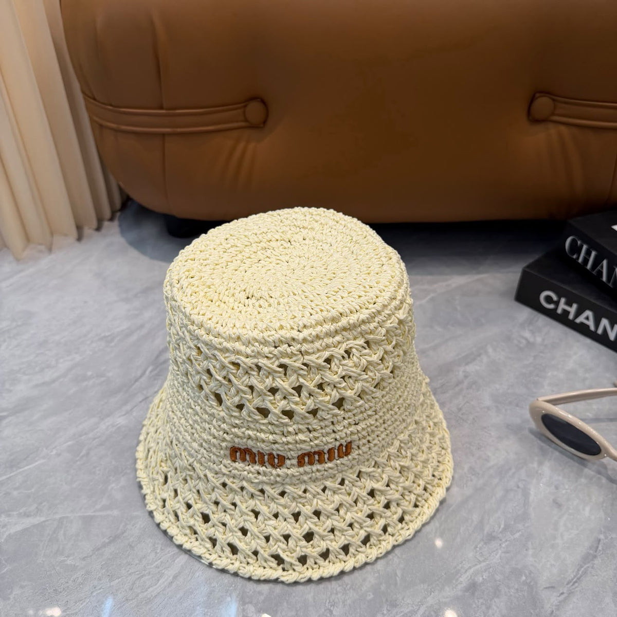 Chapéu Bucket de Crochê da Miu Miu