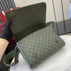 Gucci GG Monogram Messenger Bag Green