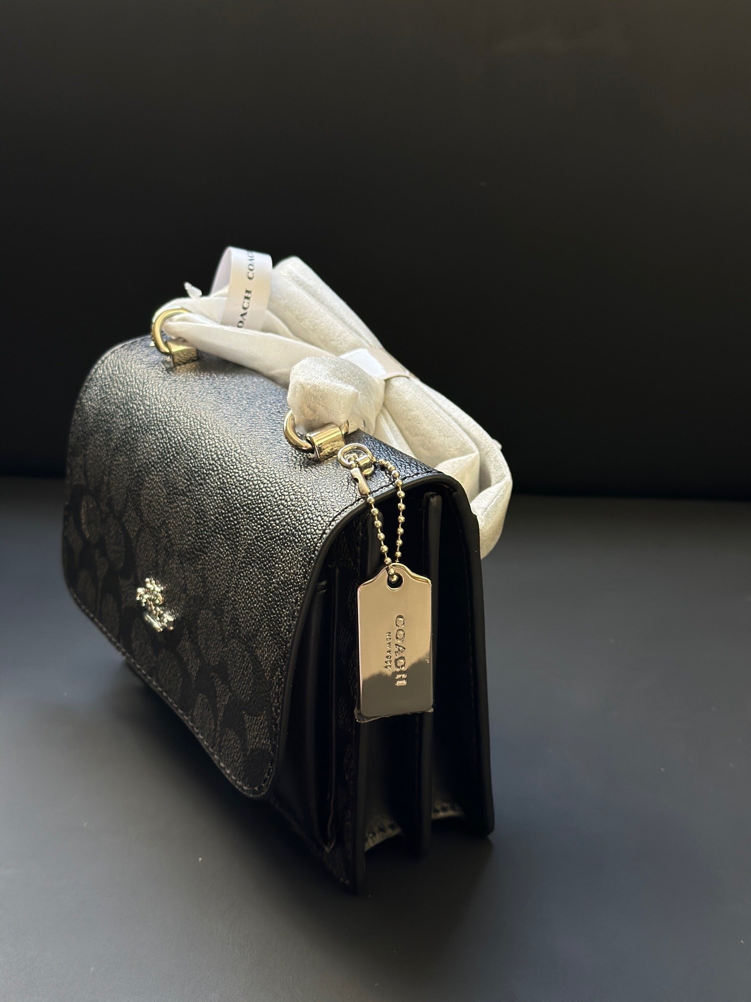 Coach Mini Klare Crossbody Bag Black Ferragens Douradas