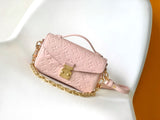 Pochette Métis East West Monogram Empreinte Pink Opale