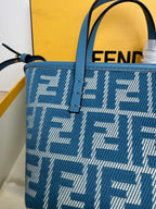 Fendi Roll Tote Mini FF Blue