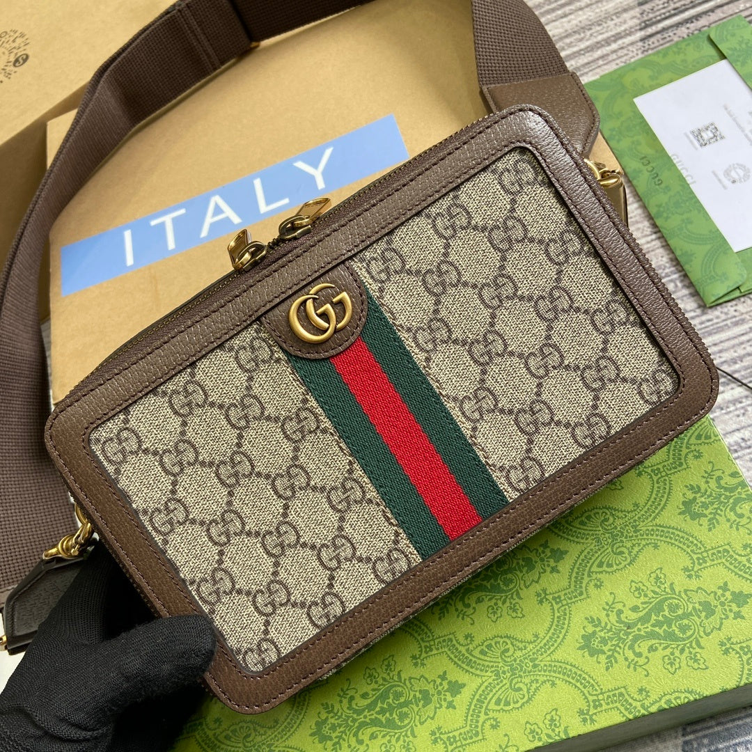 Gucci Ophidia Travel Case Bag Khaki