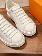 LV Time Out Debossed Monogram Signature White