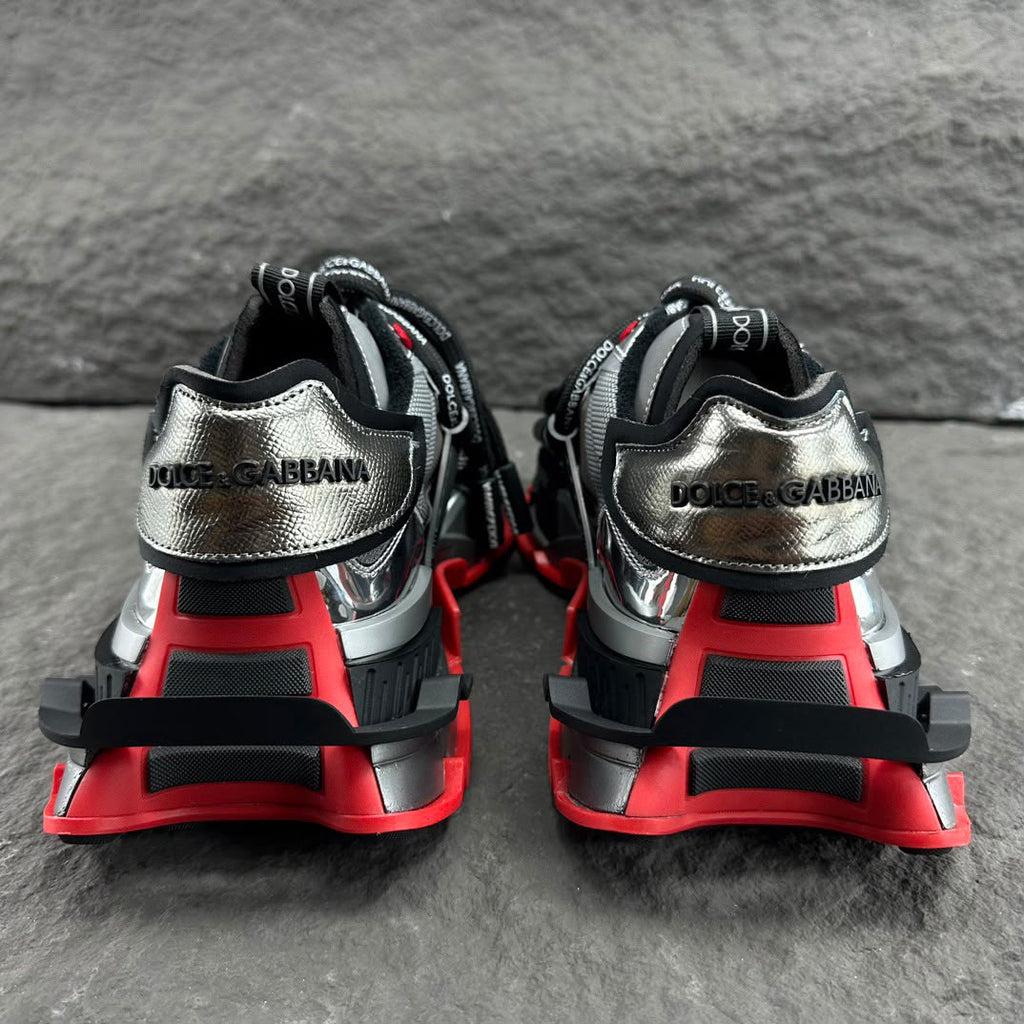 Dolce & Gabbana Space Trainers Silver/Red/Black