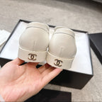 Chanel Timeless Patent Loafer white