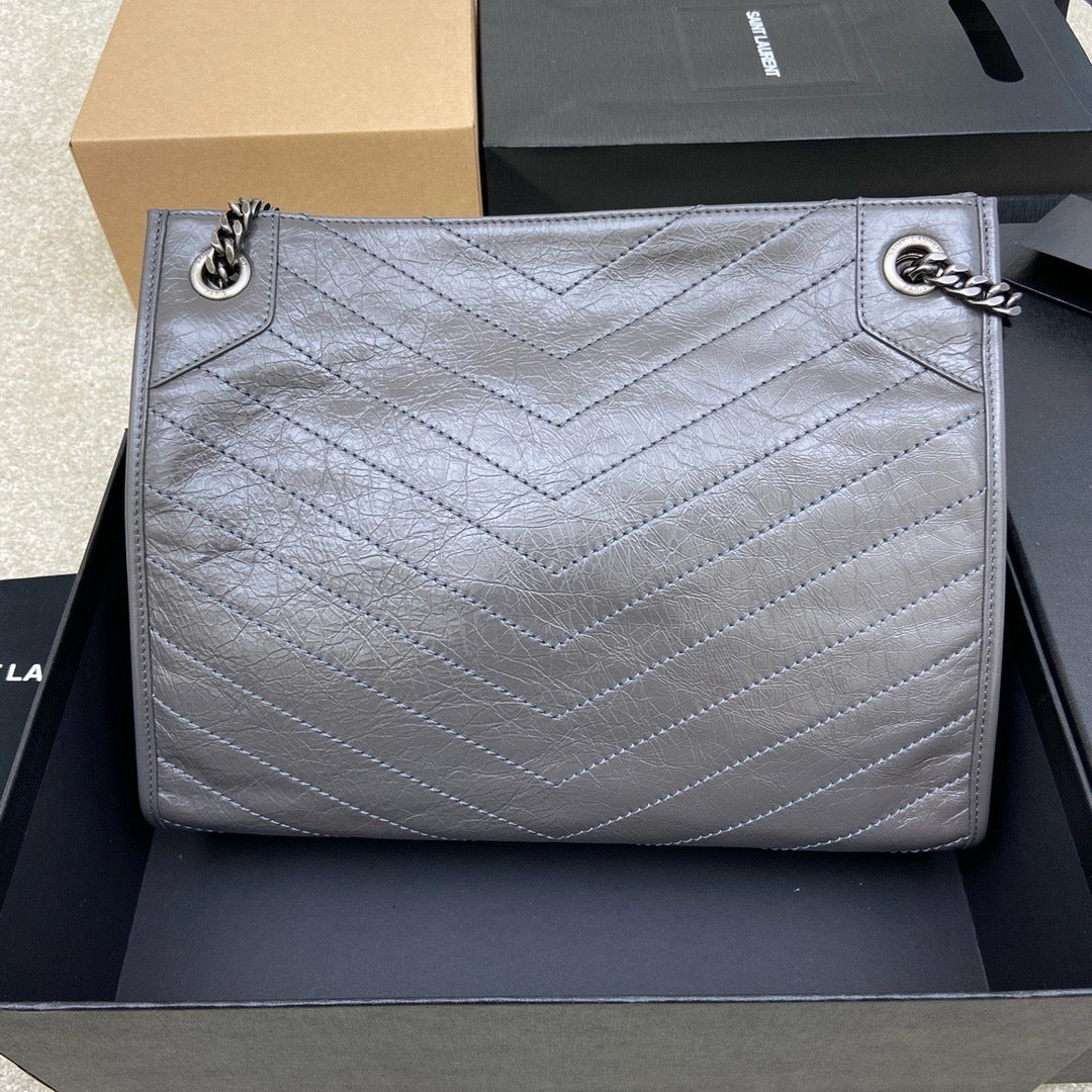 Saint Laurent Niki Shopping Bag Gray