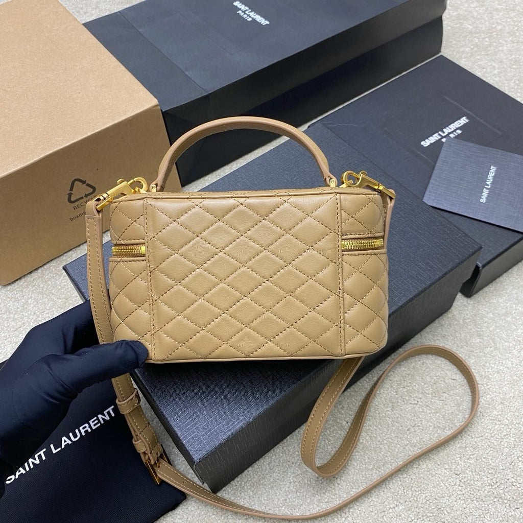 Saint Laurent Gaby Vanity  Bege Ferragens Douradas
