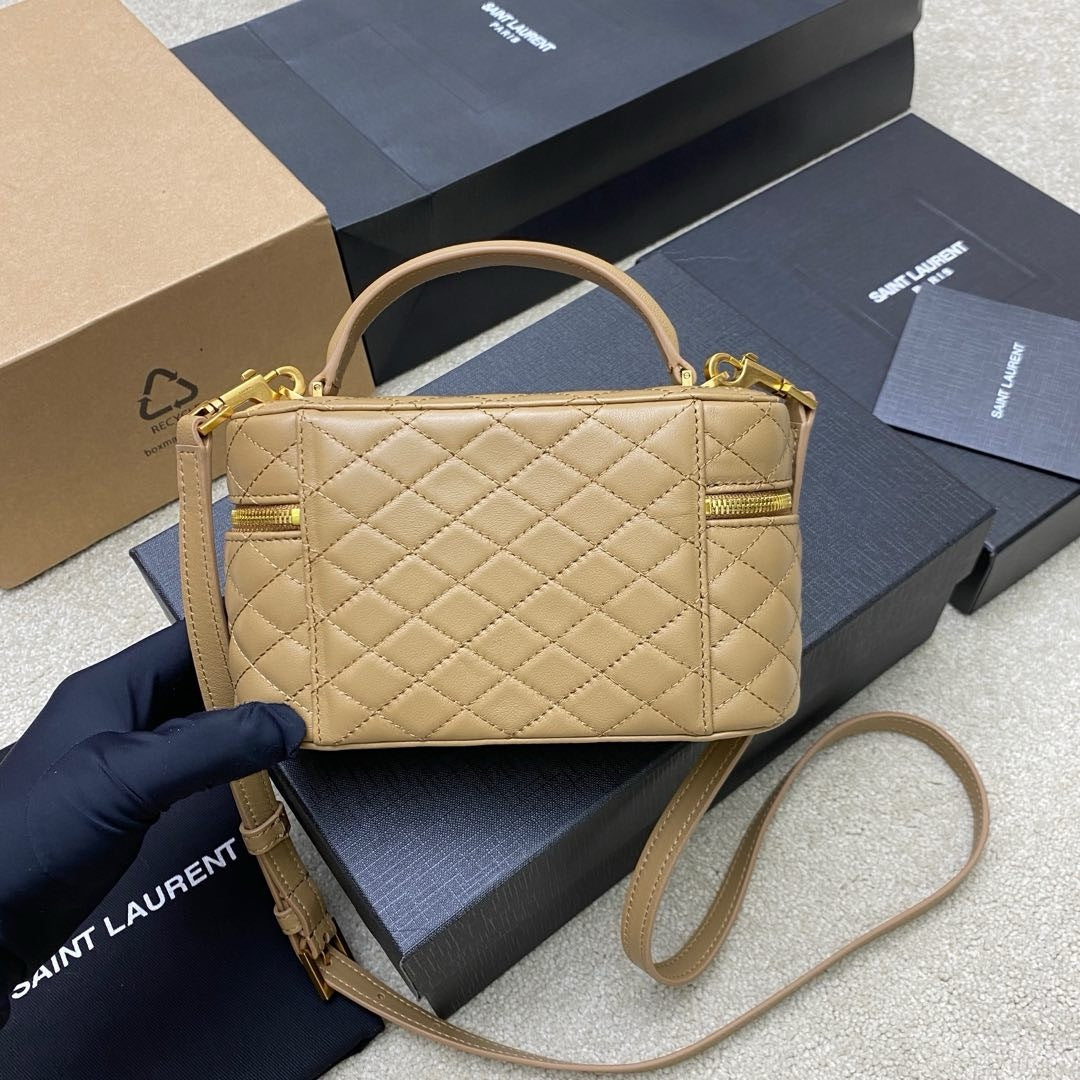 Saint Laurent Gaby Vanity  Bege Ferragens Douradas