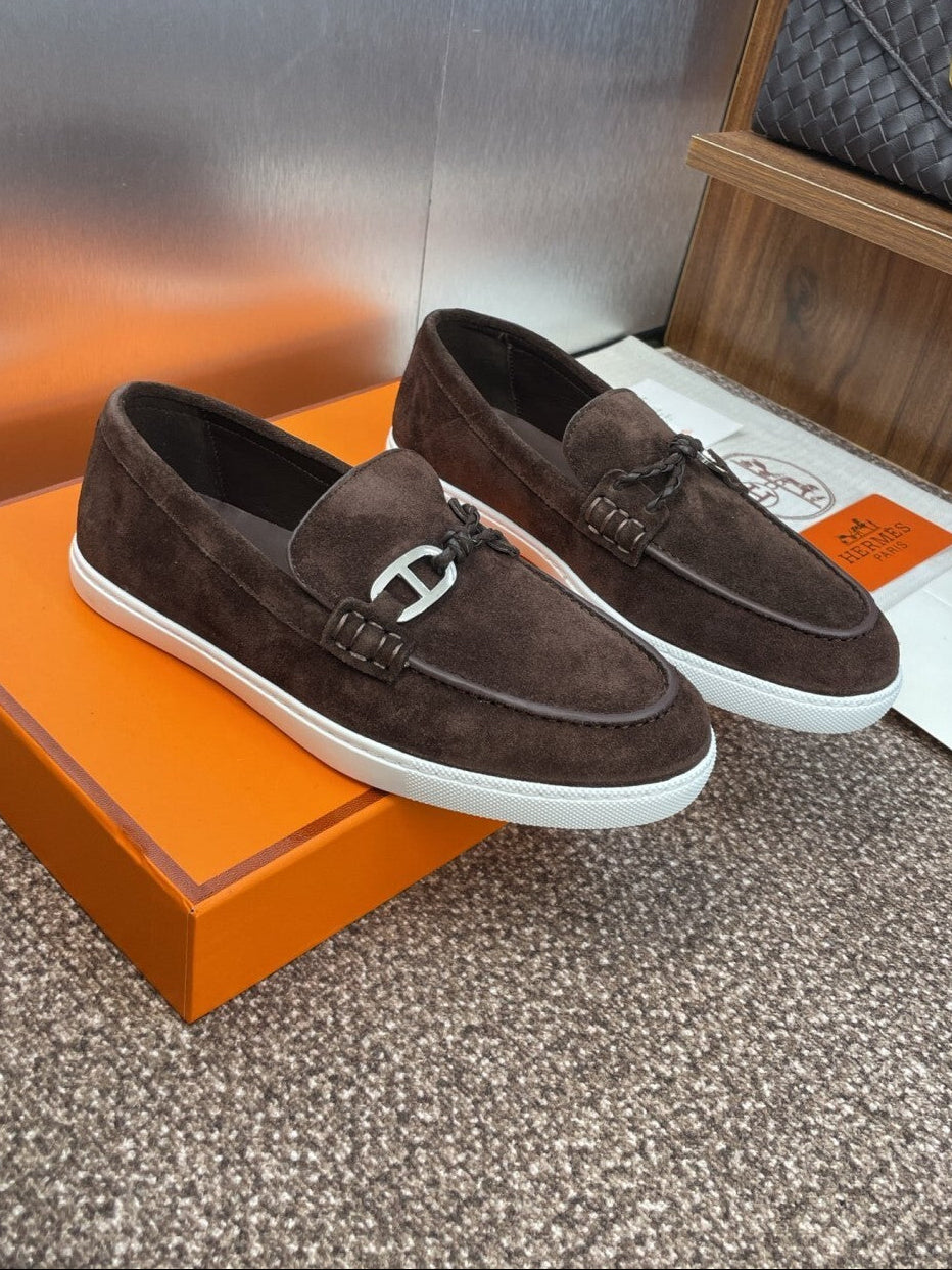 HERMES LOAFER dark brown