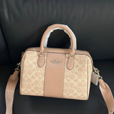 Coach Rowan Satchel Khaki Chalk
