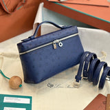 Loro Piana L19 Extra Pocket Pouch Ostritch Blue
