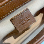 Bolsa GG Marmont Mini Matelassê Chevron Marrom