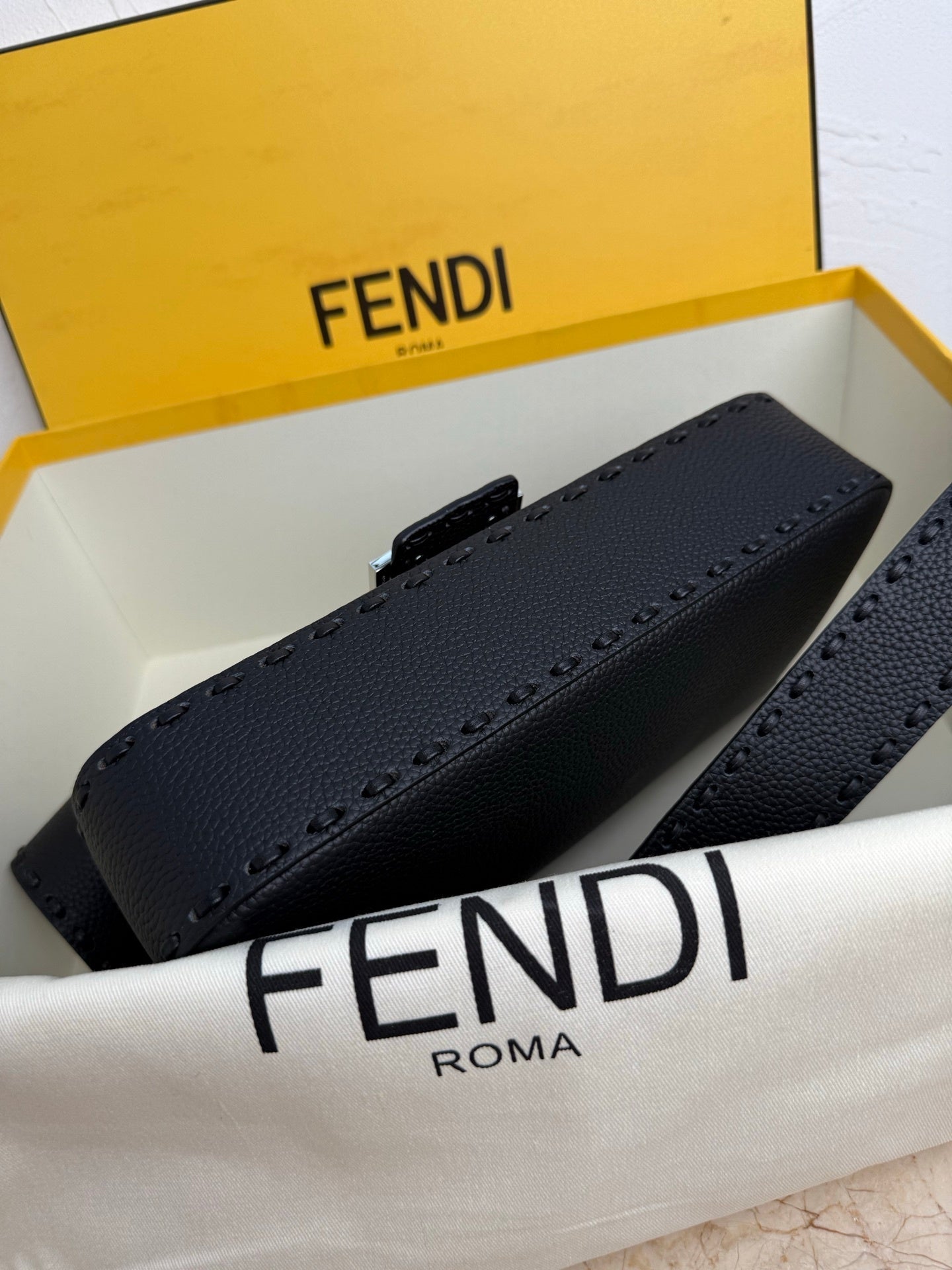 Fendi Baguette Selleria FF Black